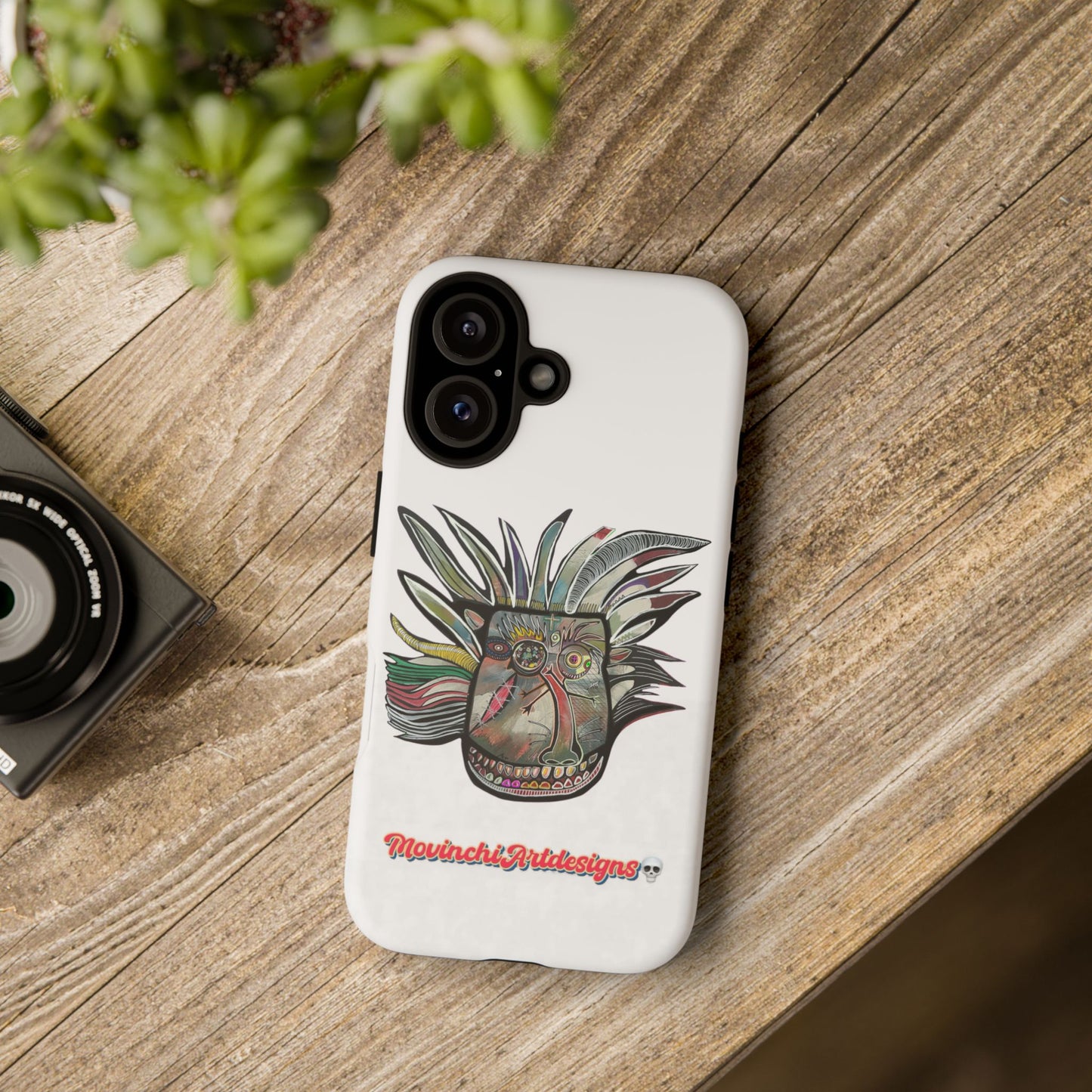 Colorful Tribal Monkey Phone Case — Artistic Totem iPhone Cover