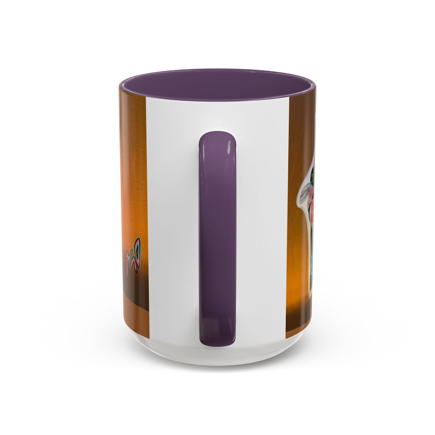 Colorful Doberman Accent Coffee Mug — Vibrant Dog Portrait Ceramic Mug (11/15oz)