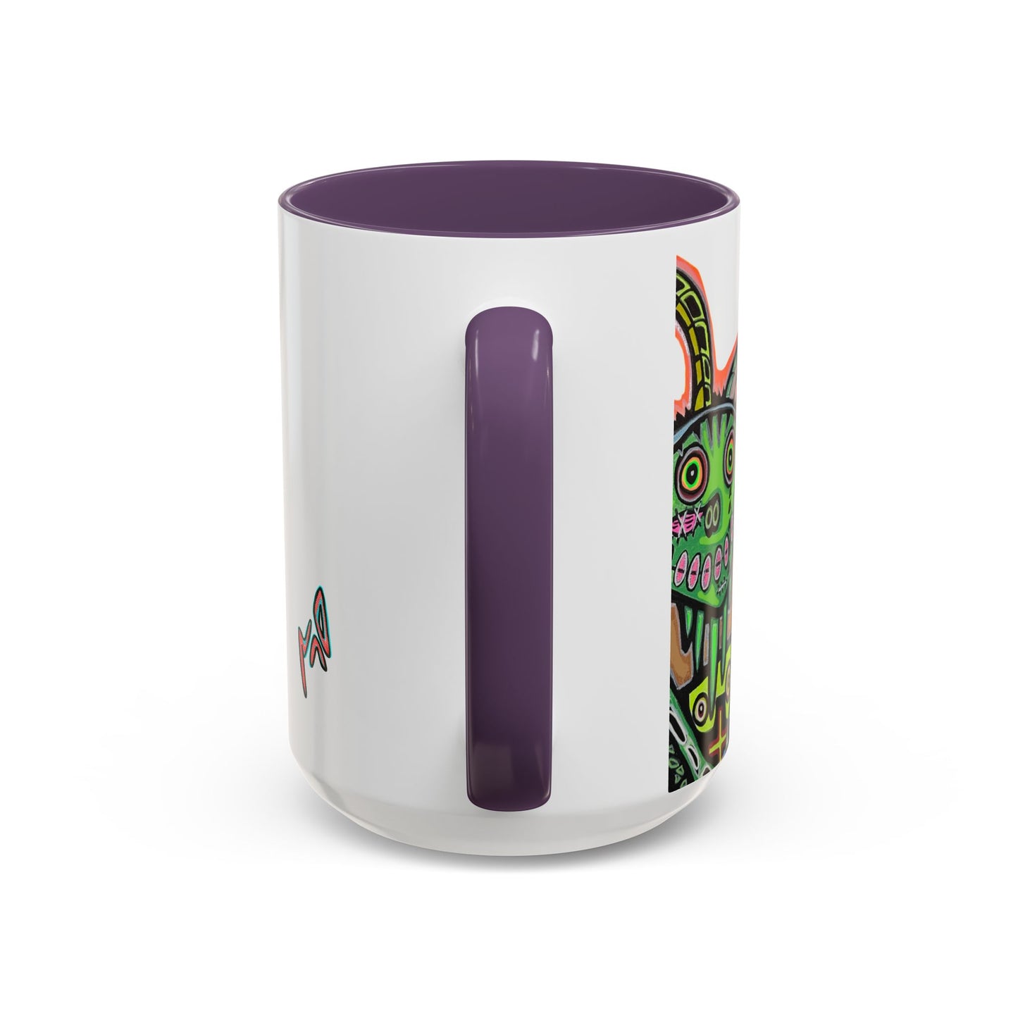 Colorful RYDER. Abstract Jester Accent Coffee Mug — MovinchiArtDesigns
