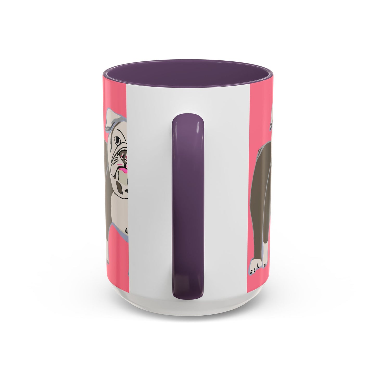 Bulldog Accent Coffee Mug — Cute Pink Dog Lover Mug (11/15oz)