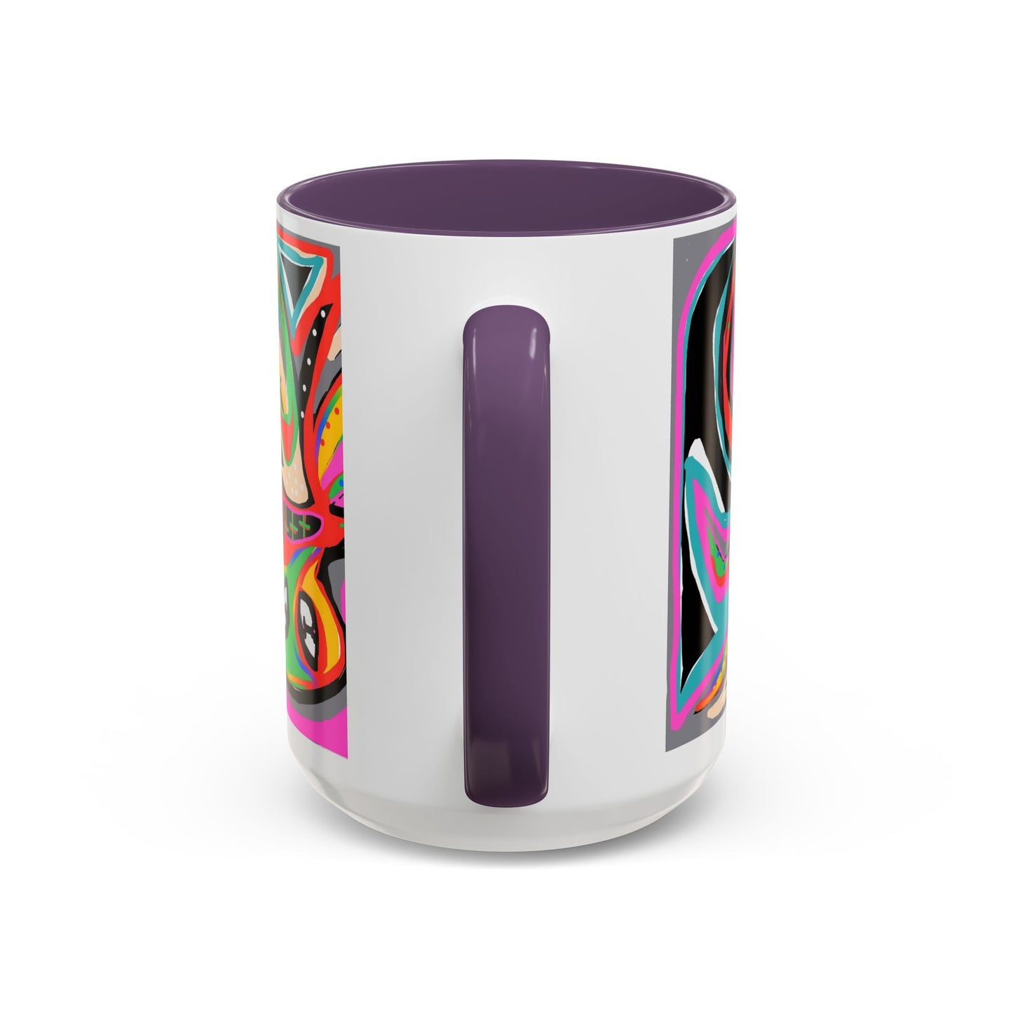 Abstract Neon octopussy Coffee Mug — Colorful Pop Art Accent Mug (11/15oz)