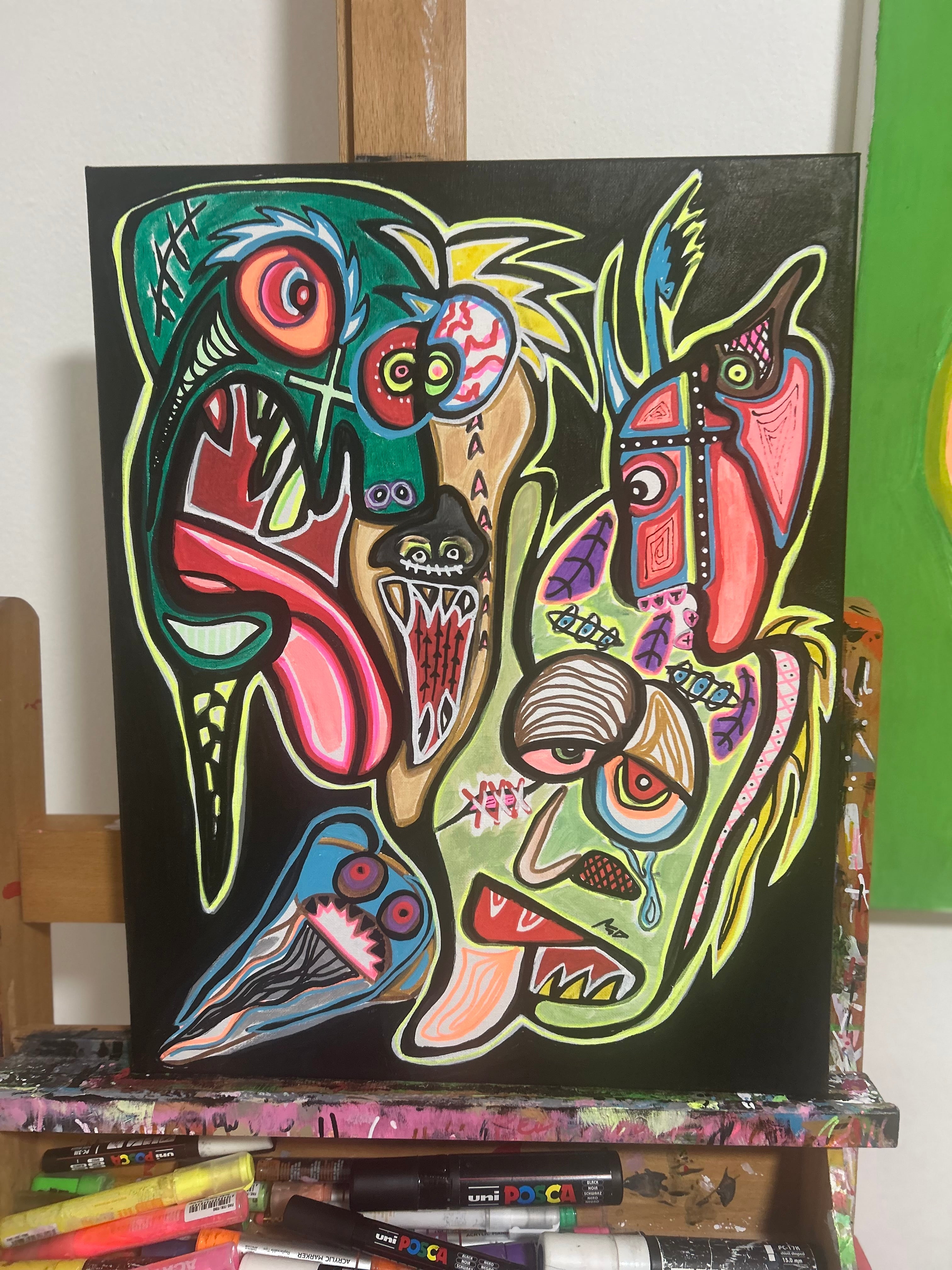 acrylic painting on canvas