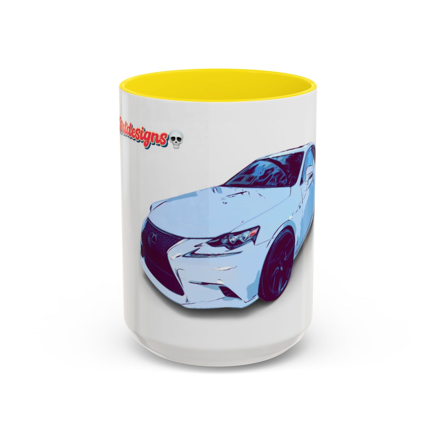 IS300 Car Lover Accent Coffee Mug – White Sports Sedan Design (11oz & 15oz)