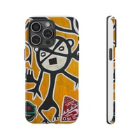 Abstract TAINO  Tribal Art Phone Case – Bold Orange Graphic Protective Cover