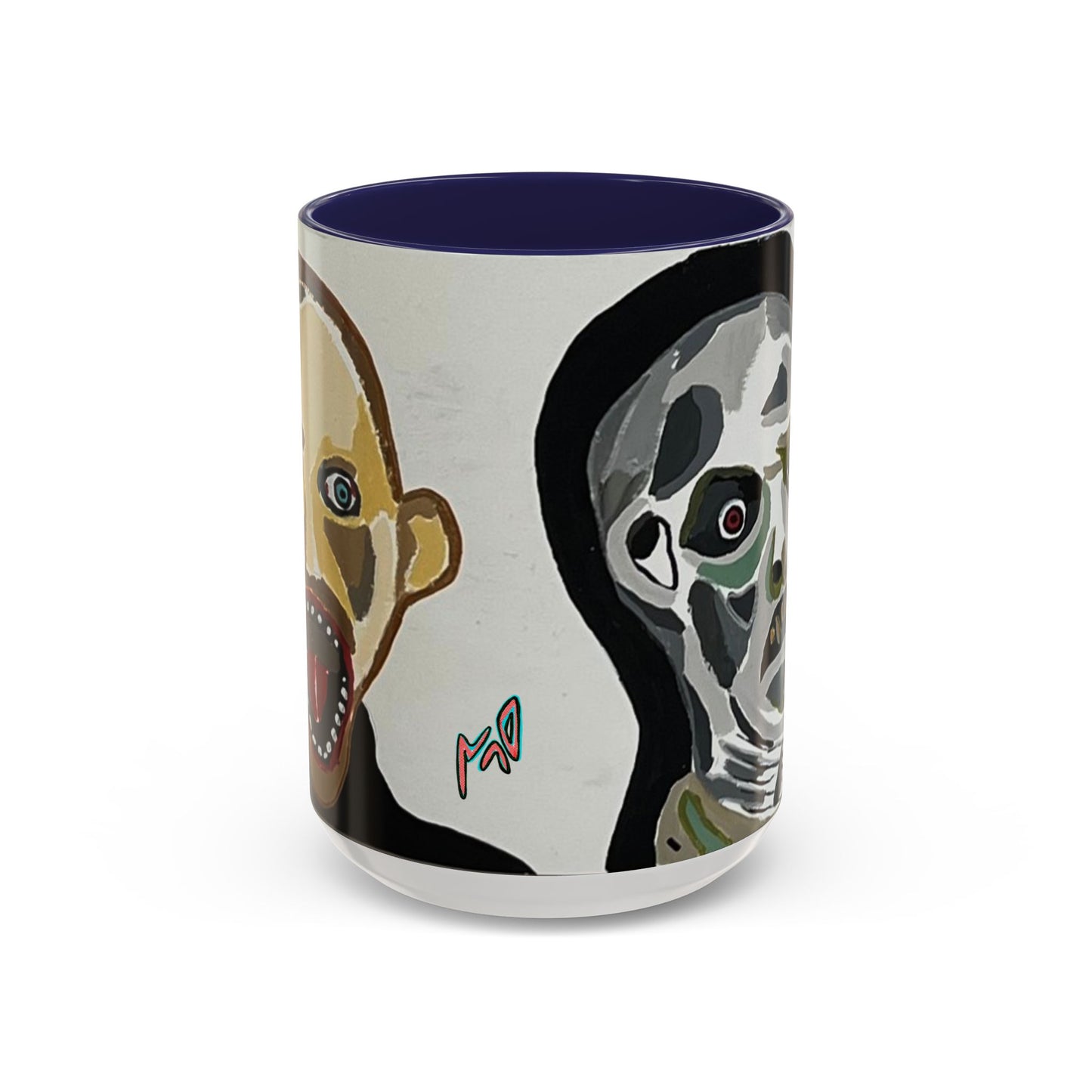 3 amigos Creepy Masked Faces Accent Coffee Mug – Horror Art 11/15oz