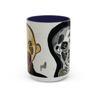 3 amigos Creepy Masked Faces Accent Coffee Mug – Horror Art 11/15oz