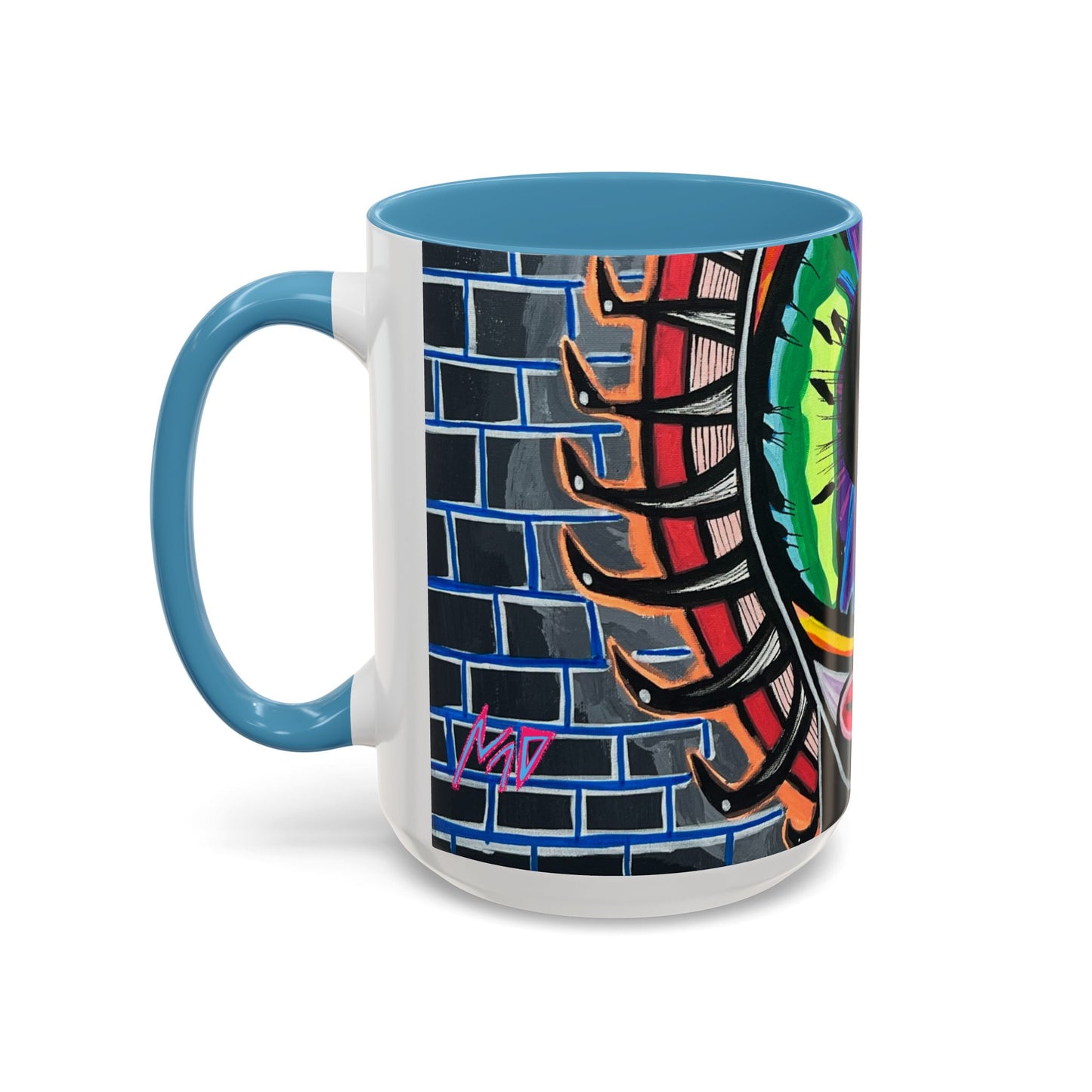 Abstract Street-Art Eye Coffee Mug — Colorful Graffiti Accent Mug (11/15 oz)