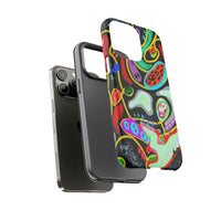 CRAZY4  Abstract Neon Skull Phone Case — Colorful Psychedelic Protective Cover