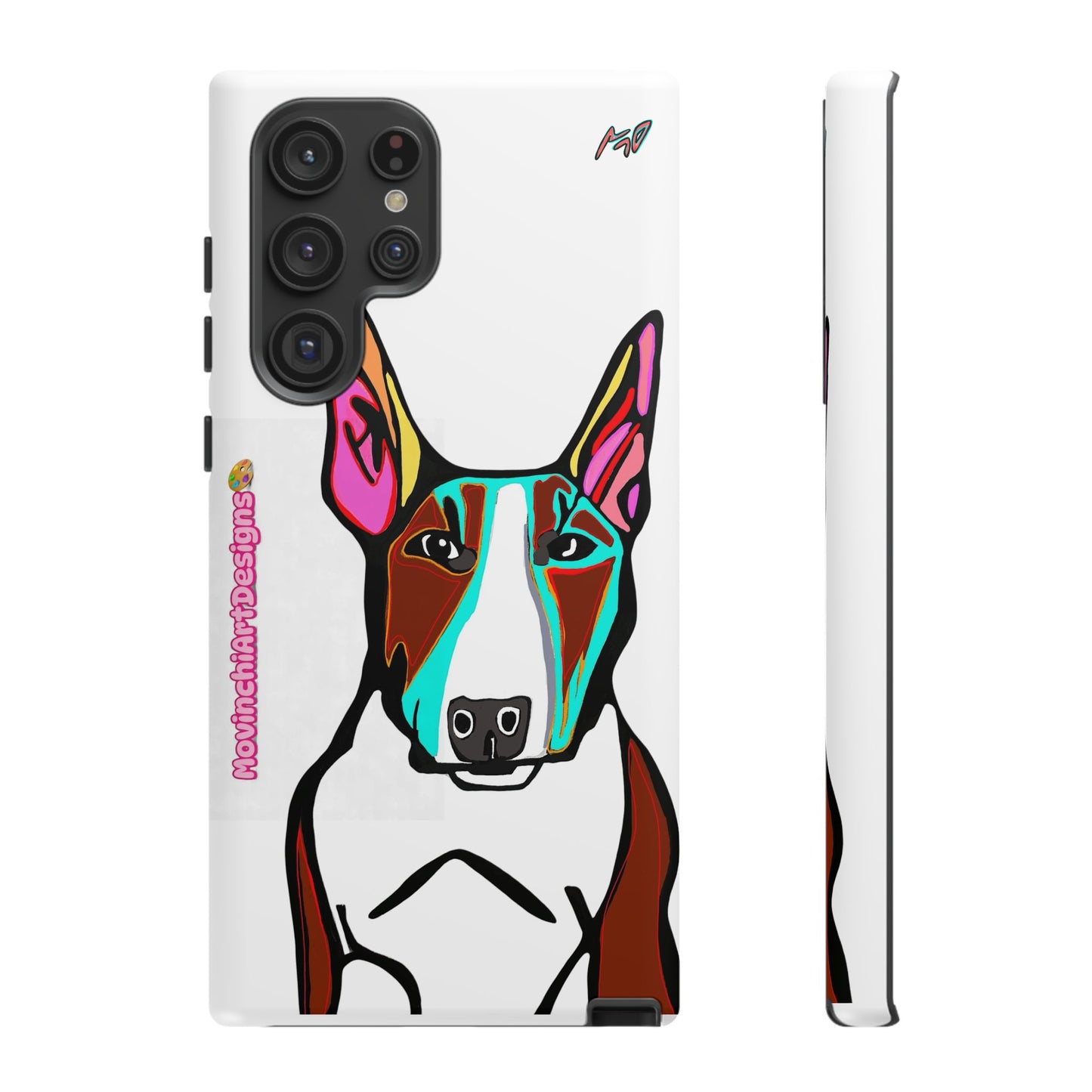 MR Bull Terrier Phone Case — Colorful Pop Art Tough Cases for Dog Lovers