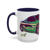 Coffee Mug —ECLIPSE  Neon Sports Car Design with "MovinchiArtDesigns" Logo