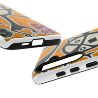 Abstract TAINO  Tribal Art Phone Case – Bold Orange Graphic Protective Cover