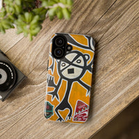 Abstract TAINO  Tribal Art Phone Case – Bold Orange Graphic Protective Cover