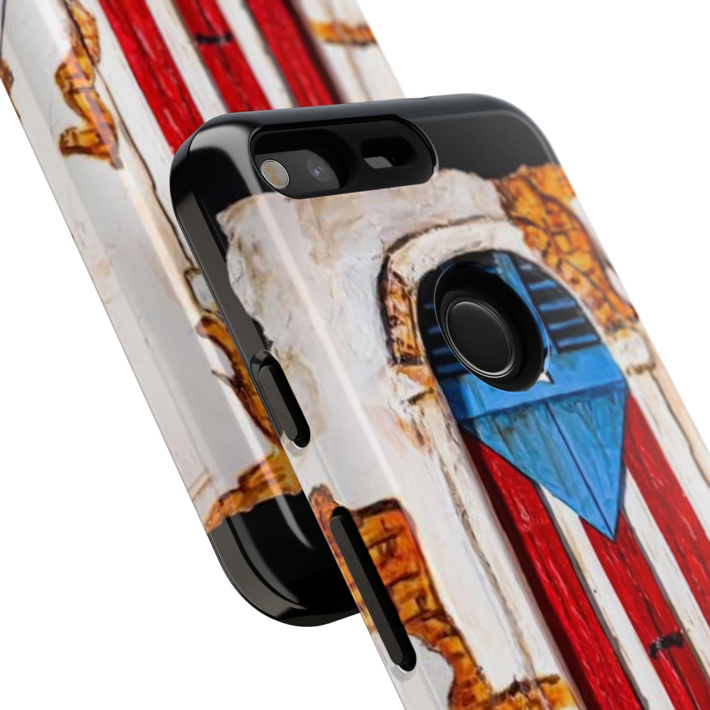 Puerto Rican Flag Phone Case - Rustic Coquí Door Design Tough Case