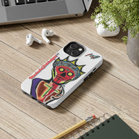 Artistic Crown KING GRAY  Skull Tough Phone Case — Colorful Abstract Guardian Design