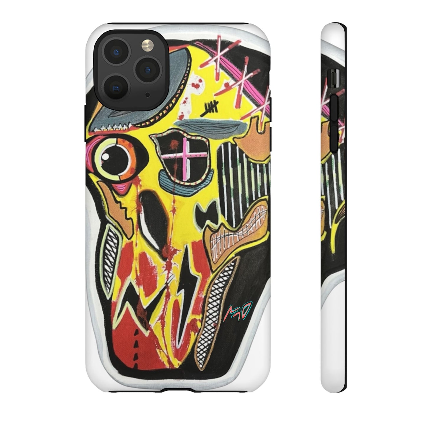 VINCENT.  Skull Riot Phone Case – Colorful Abstract Horror Art Protective Cover