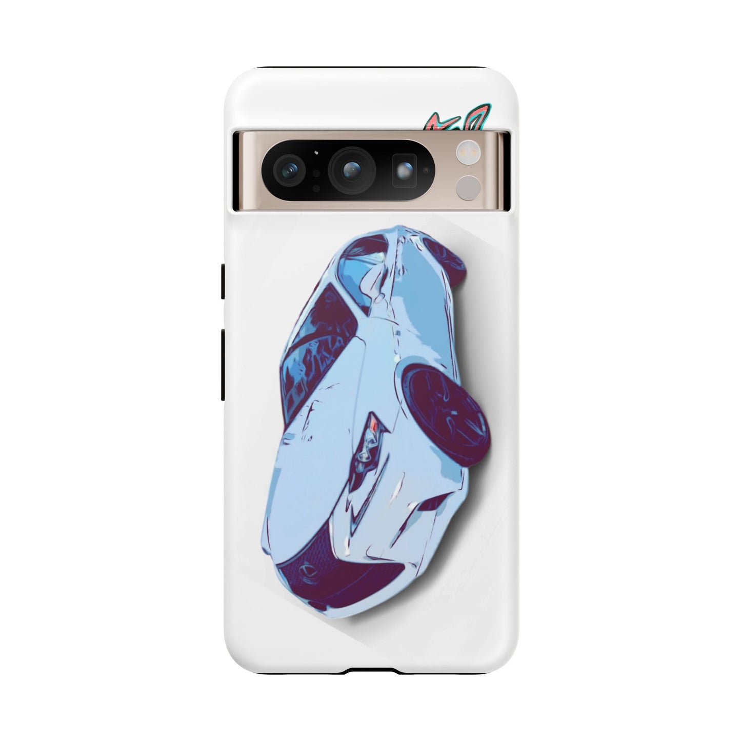 Melvin White Sports Car Phone Case - Retro Pop Art Supercar Protective Tough Case