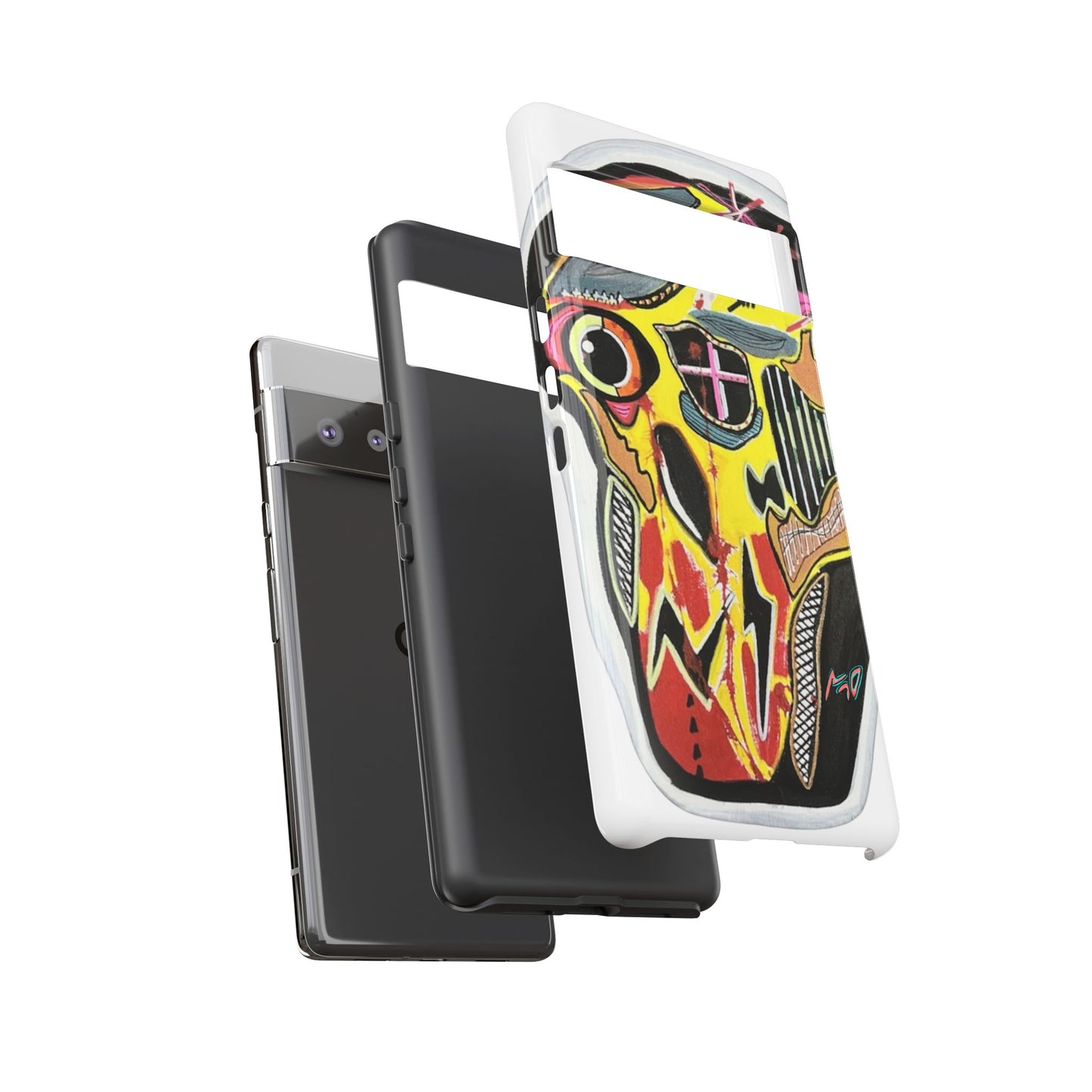 VINCENT.  Skull Riot Phone Case – Colorful Abstract Horror Art Protective Cover