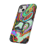 CRAZY4  Abstract Neon Skull Phone Case — Colorful Psychedelic Protective Cover