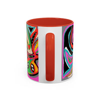 Abstract Neon octopussy Coffee Mug — Colorful Pop Art Accent Mug (11/15oz)
