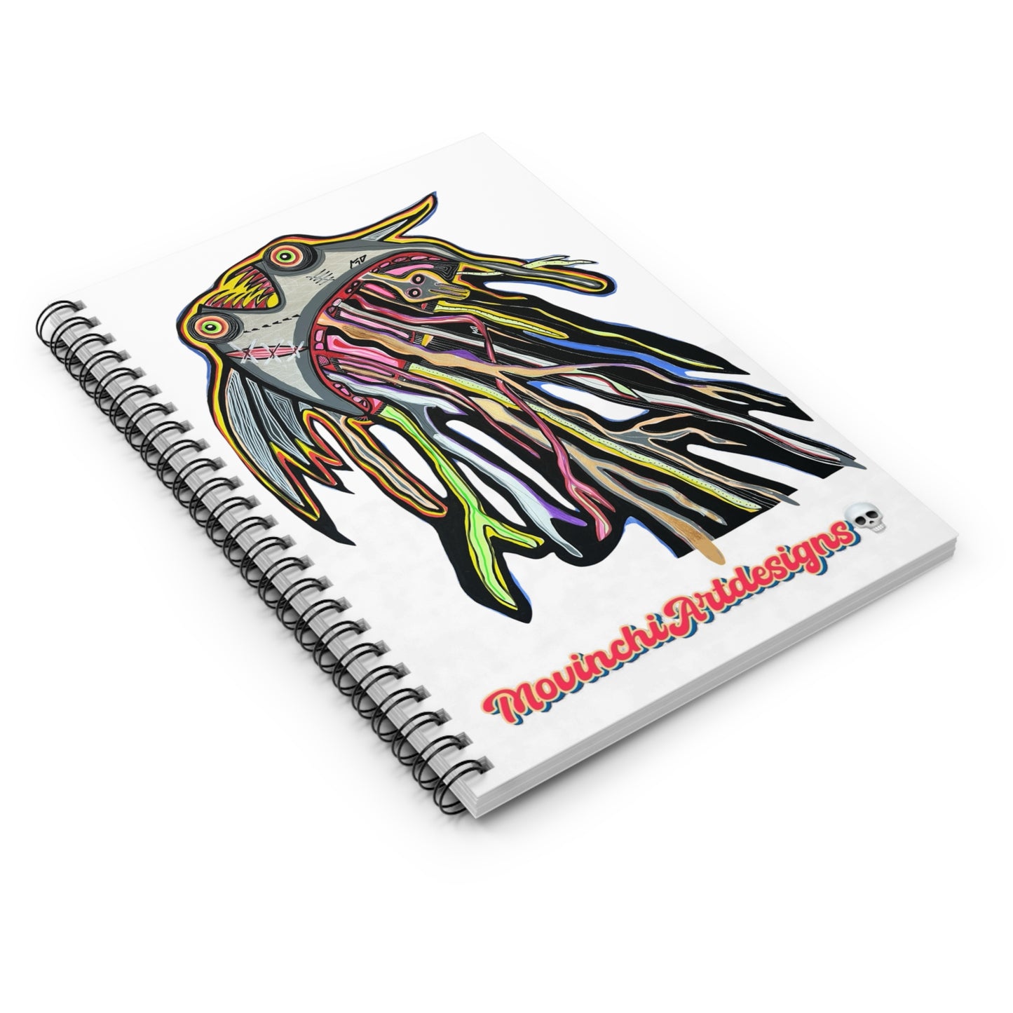 CRAZY TUNA Art Spiral Notebook — Colorful Drip Illustration Ruled Journal