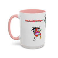 Skullface Accent Coffee Mug — Colorful Day of the Dead Pop Art (11/15oz)