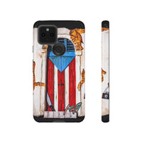 Puerto Rican Flag Phone Case - Rustic Coquí Door Design Tough Case