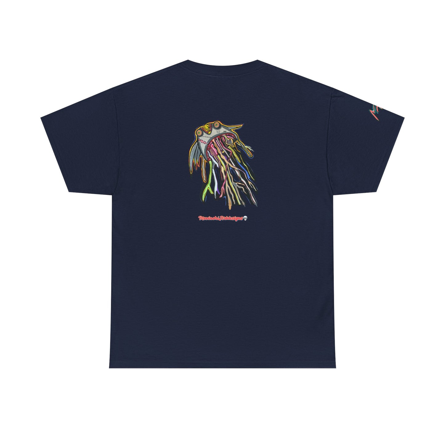 Graphic Tee — Colorful CRAZY TUNA  Illustration Back Print Tee