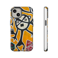 Abstract TAINO  Tribal Art Phone Case – Bold Orange Graphic Protective Cover