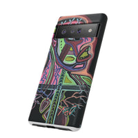 HEART ATTACK Abstract Neon Face Tough Phone Case – Vibrant Art Phone Cover