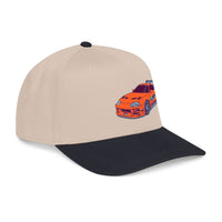 2JZ.  Retro Orange Sports Car Baseball Cap — Vintage JDM Supra Snapback