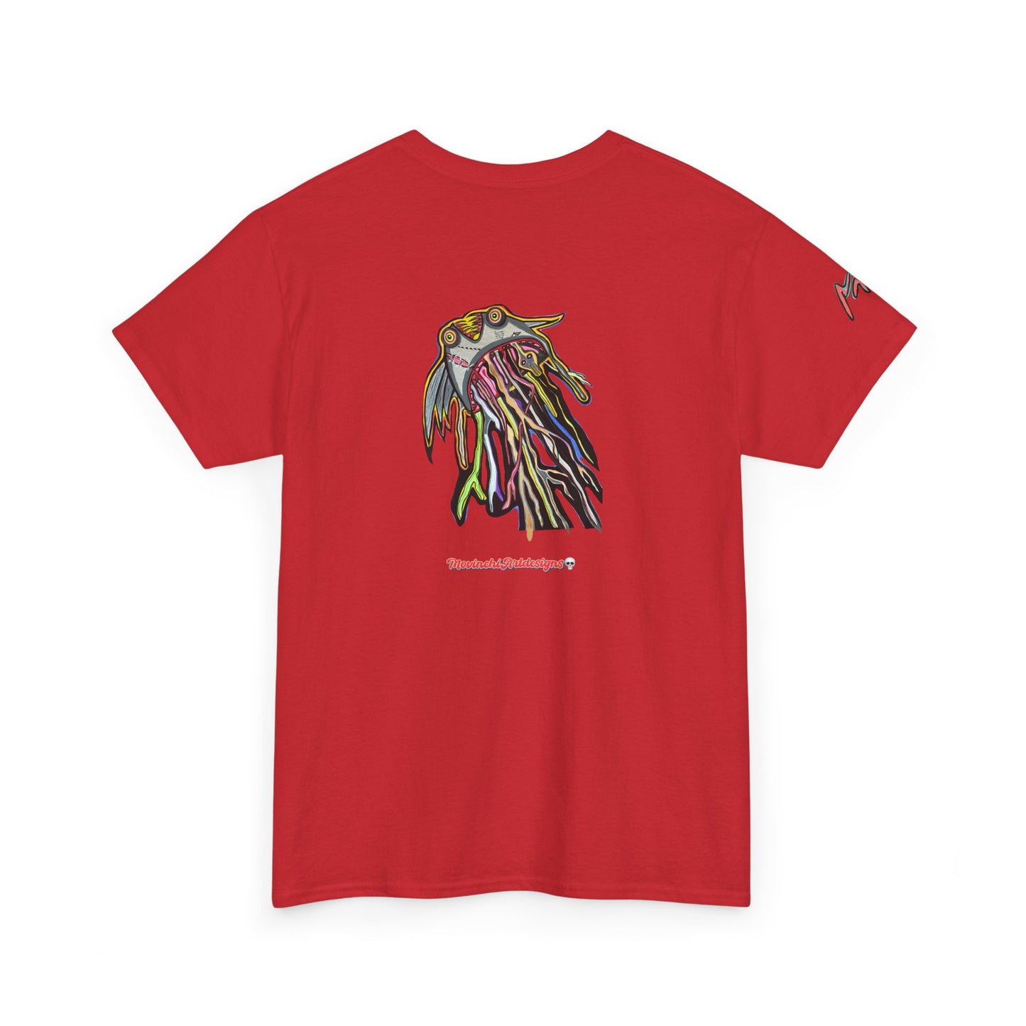 Graphic Tee — Colorful CRAZY TUNA  Illustration Back Print Tee
