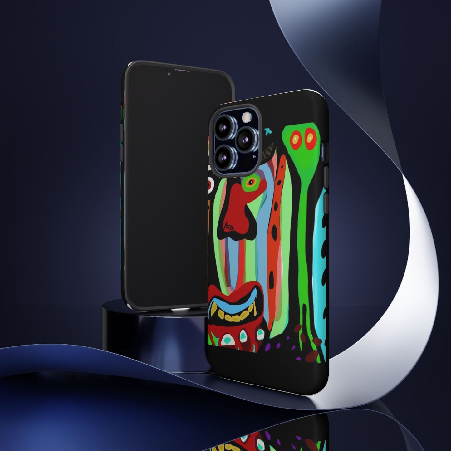 CRAZY.   Tribal Face Phone Case — Colorful Modern Art iPhone Cover