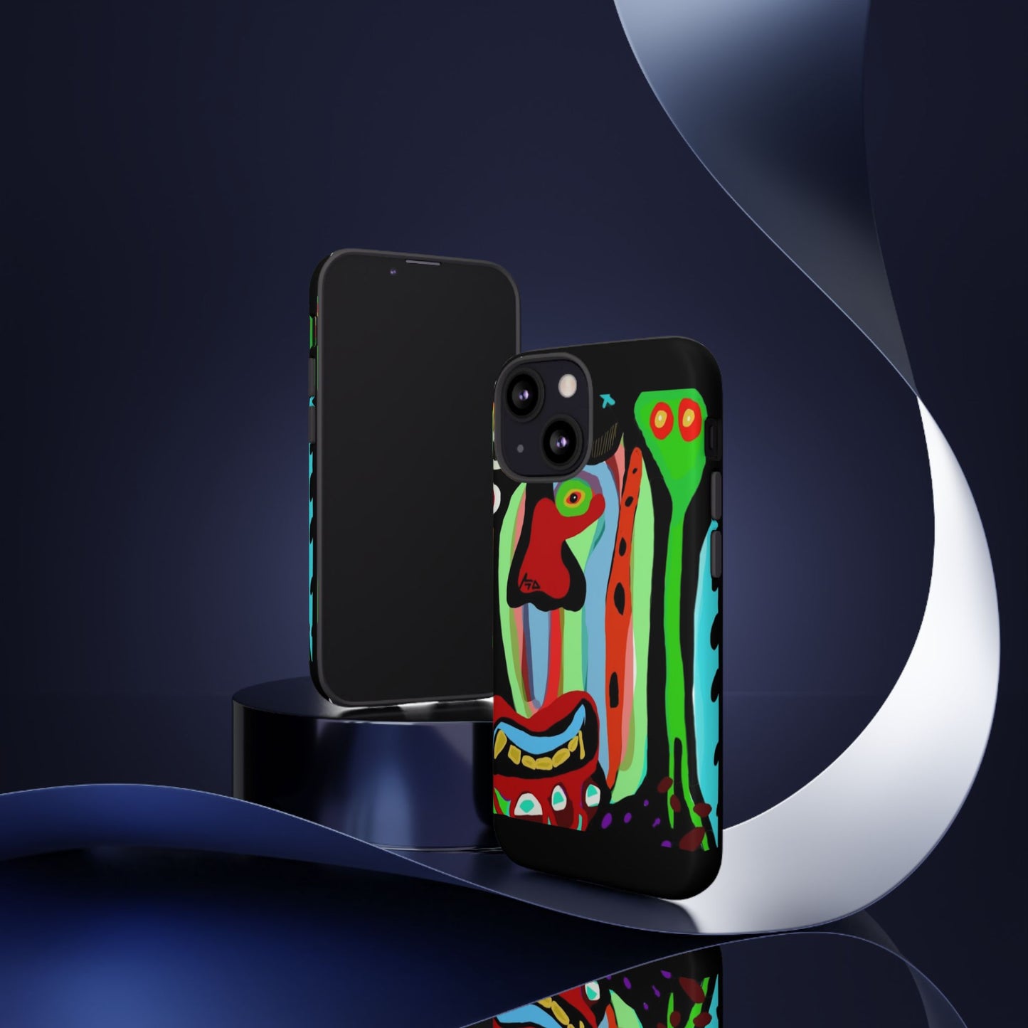 CRAZY.   Tribal Face Phone Case — Colorful Modern Art iPhone Cover