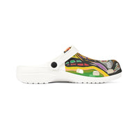 Colorful  VINCENT Skull Art Foam Clogs — EVA Slip-On Garden Shoes