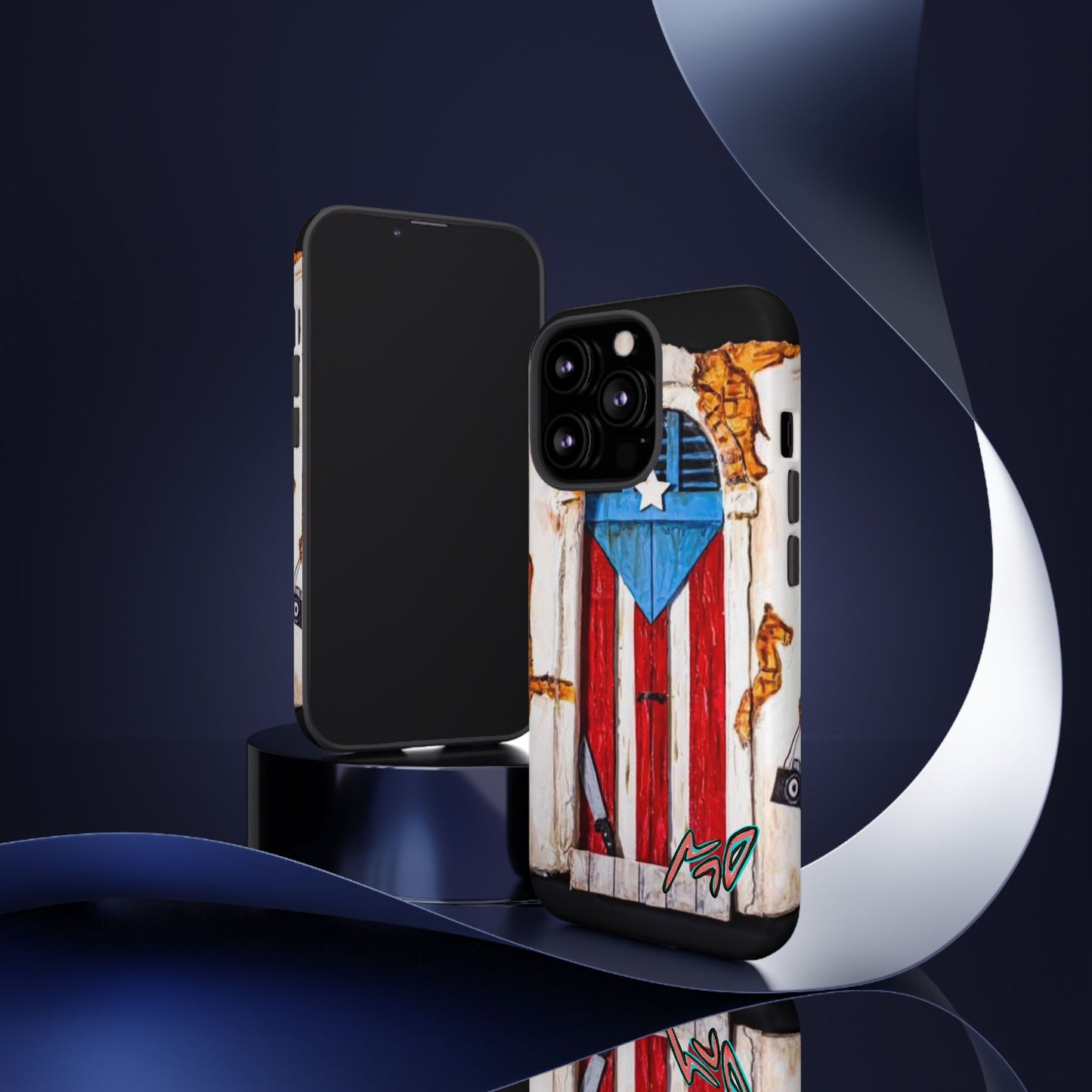 Puerto Rican Flag Phone Case - Rustic Coquí Door Design Tough Case