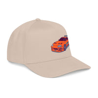 2JZ.  Retro Orange Sports Car Baseball Cap — Vintage JDM Supra Snapback