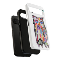 Colorful Owl Phone Case — Artistic Owl Illustration Tough Case