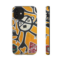 Abstract TAINO  Tribal Art Phone Case – Bold Orange Graphic Protective Cover
