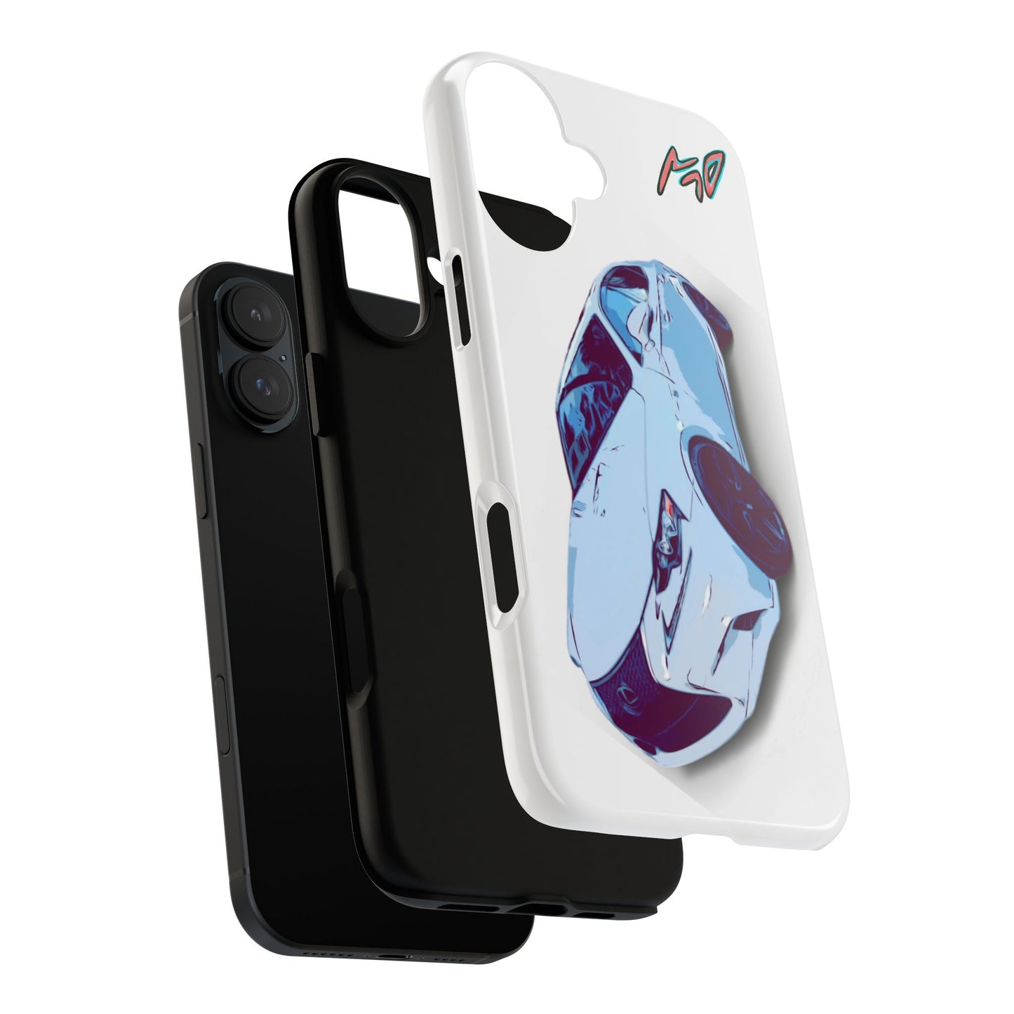 Melvin White Sports Car Phone Case - Retro Pop Art Supercar Protective Tough Case