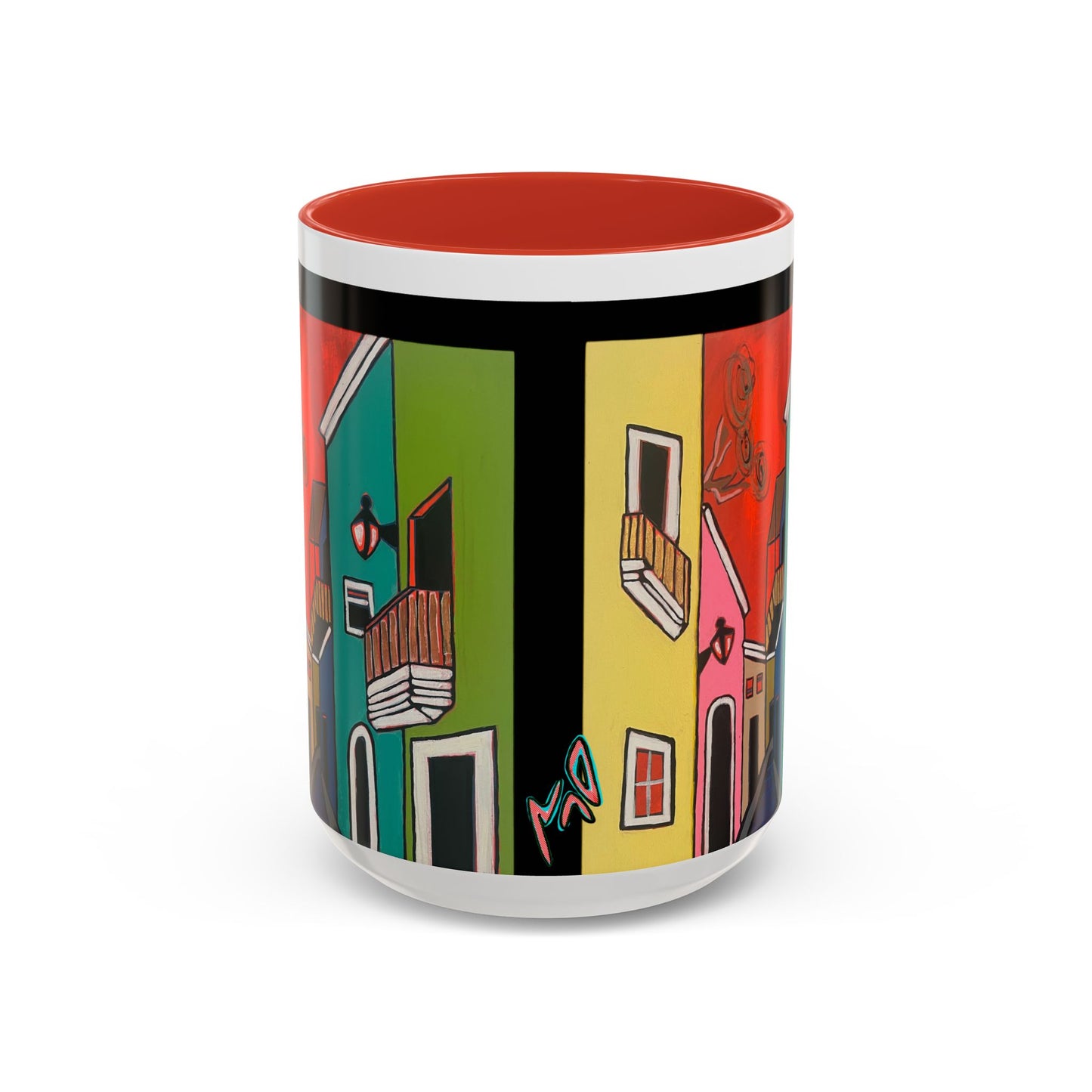 VIEJO SAN JUAN,  Colorful Cityscape Coffee Mug — Vibrant European Street Accent Mug