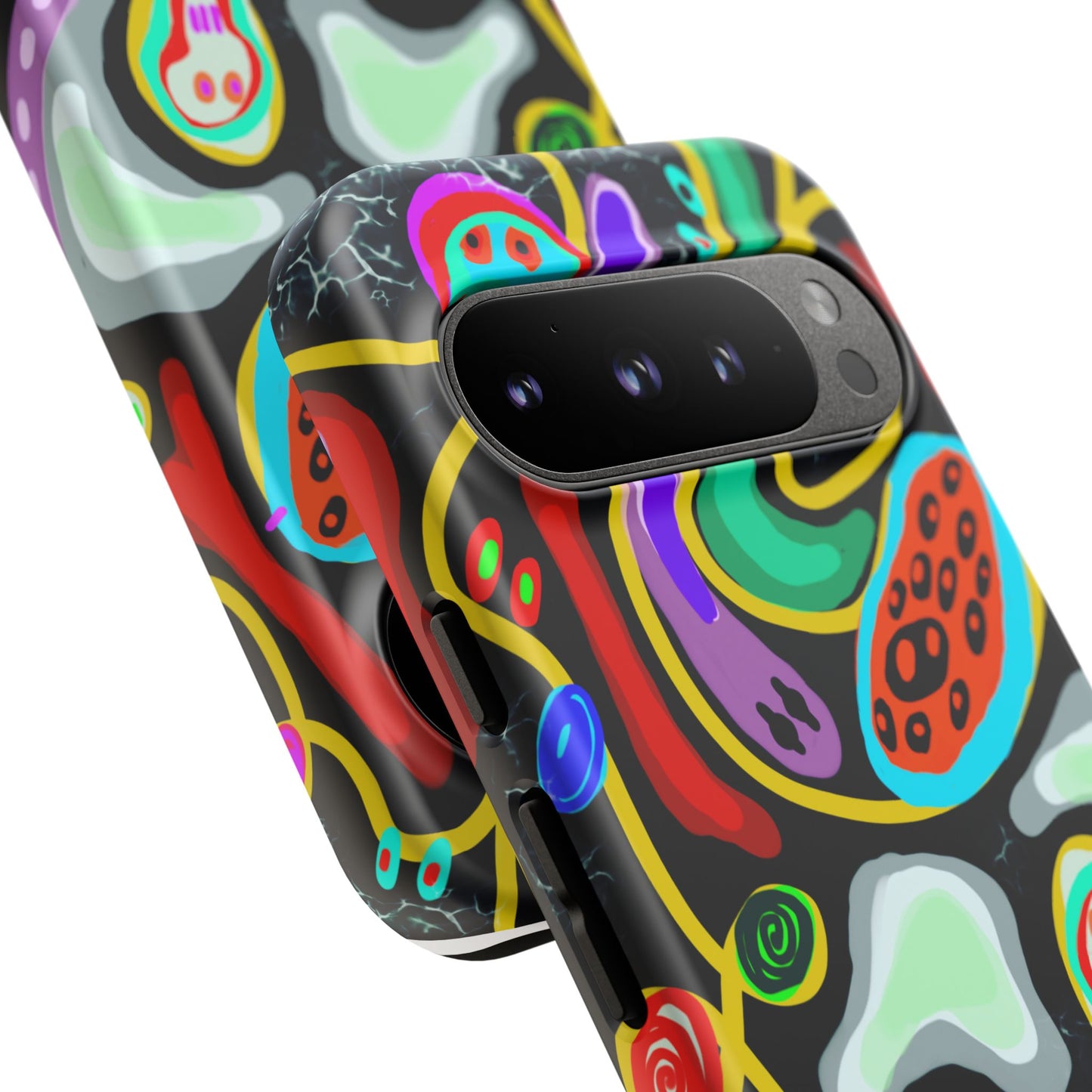 CRAZY4  Abstract Neon Skull Phone Case — Colorful Psychedelic Protective Cover