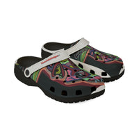 HEART ATTACK  Abstract Neon Clog Shoes – Colorful Psychedelic EVA Foam Clogs