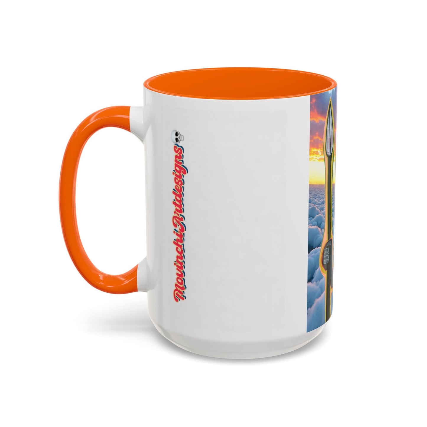 Surreal VINCENT Tribal Warrior Accent Coffee Mug — Colorful Skull Art 11/15oz