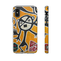Abstract TAINO  Tribal Art Phone Case – Bold Orange Graphic Protective Cover