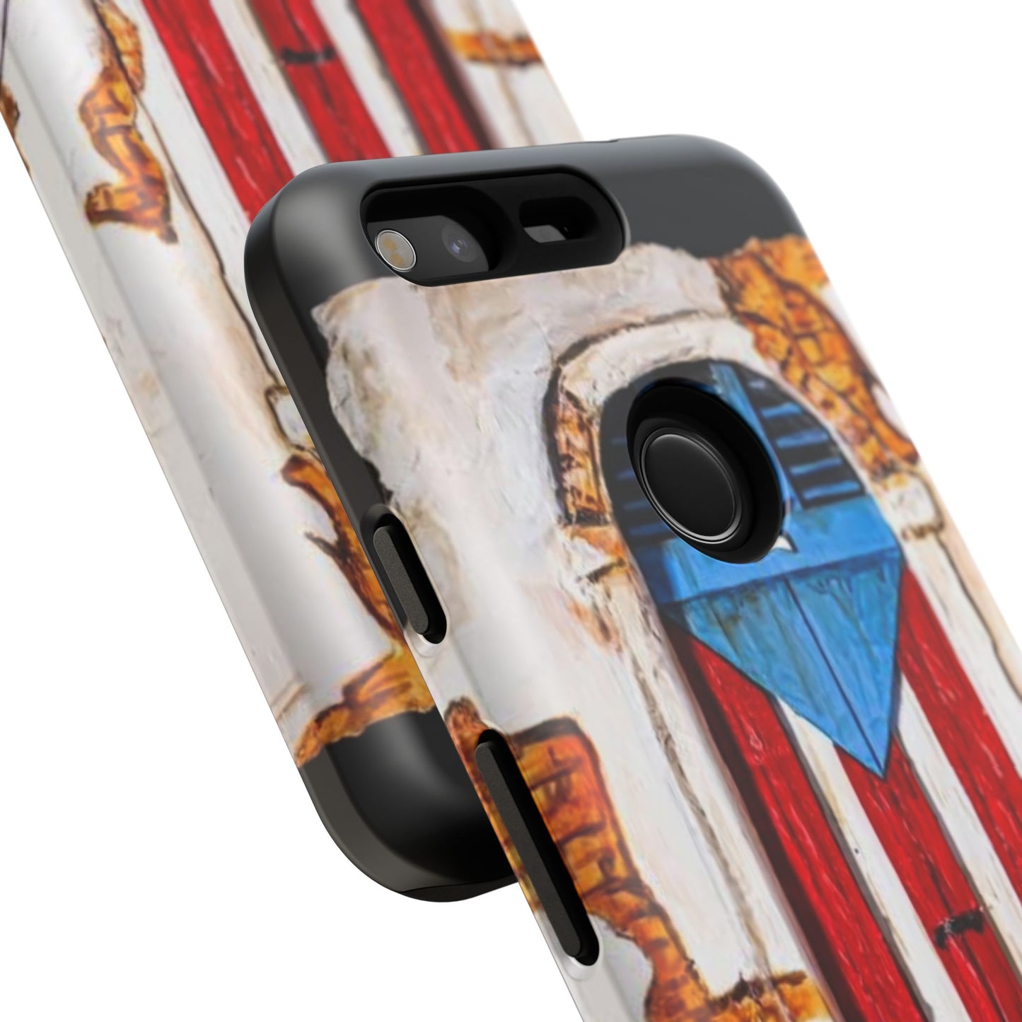 Puerto Rican Flag Phone Case - Rustic Coquí Door Design Tough Case