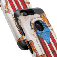 Puerto Rican Flag Phone Case - Rustic Coquí Door Design Tough Case