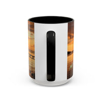 Sunset Harbor Coffee Mug — Golden Beach Sunrise Accent Mug (11/15oz)