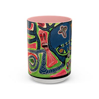 AFTER LIFE2.0  Abstract Neon Doodle Coffee Mug — Colorful Surreal Art Accent Mug (11/15oz)
