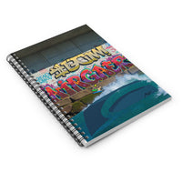 AERIAL Graffiti Surf Spiral Notebook — Ruled Journal for Skate, Surf & Street Art Fans