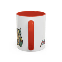 Abstract MOVINCHI Art Coffee Mug — Colorful Cubist Ceramic Accent Mug
